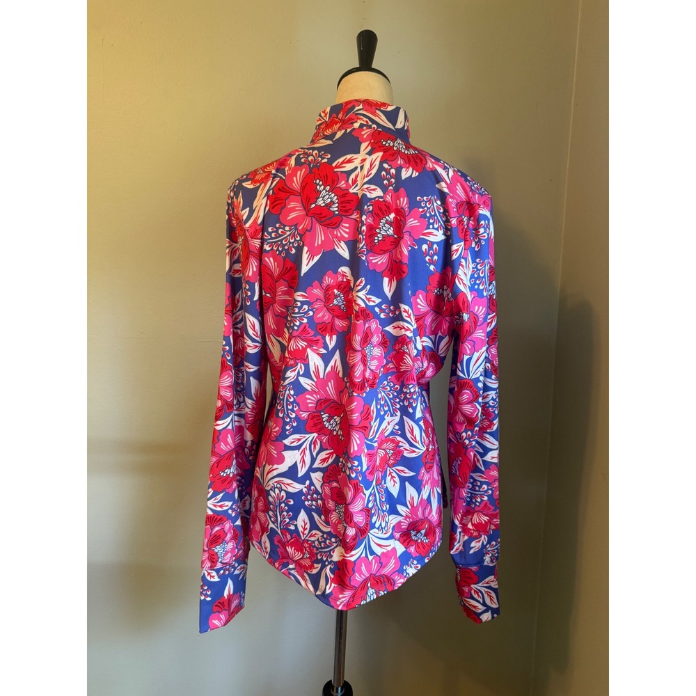 Sigrid Olsen Golf Tennis Floral Full Zip Jacket Pink Blue XL Tropical floral pre - Picture 3 of 6